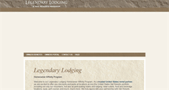Desktop Screenshot of legendarylodging.com